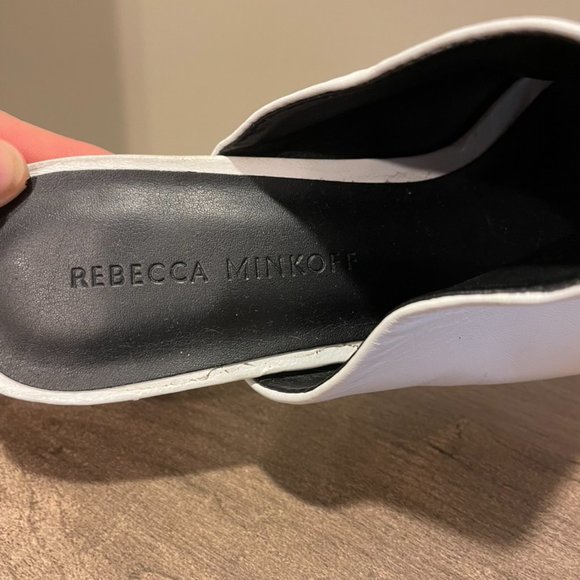 Rebecca Minkoff Aceline Mule White Heel Sandal - Picture 5 of 8